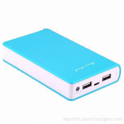 Dual-USB Port Power Banks with CE, FCC, RoHS Marks, Classical Book Design
